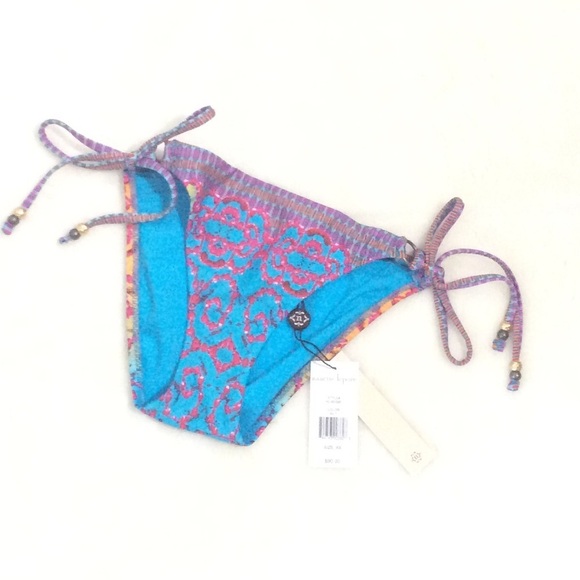🐞 Nanette Lepore Bejeweled Tie Side Bottoms NWT - Picture 3 of 5